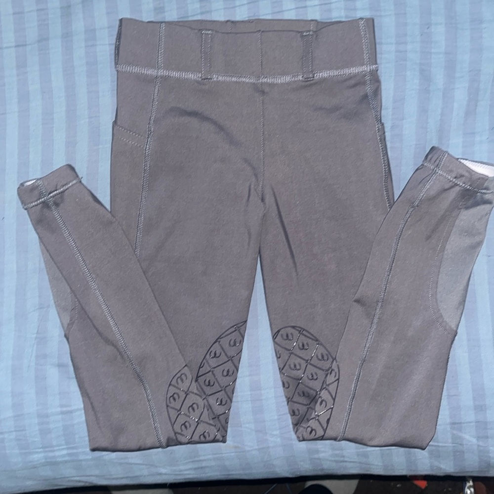 Ovation Aerowick Girls Riding Tights. Gray. Size 10 PL